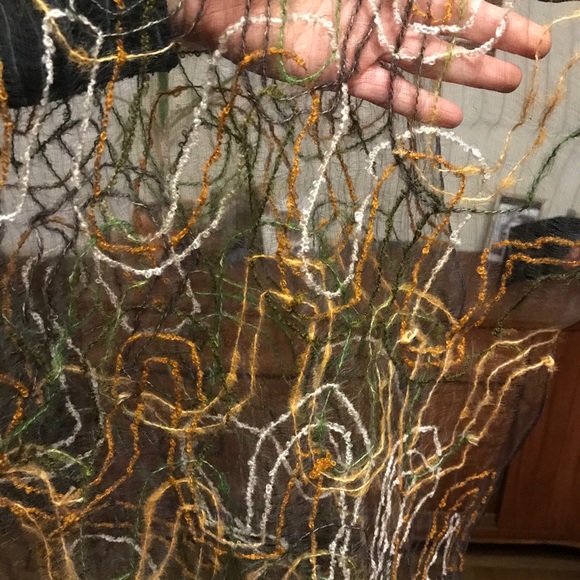 Niquea.D silk and fiber scarf/wrap - Picture 2 of 9